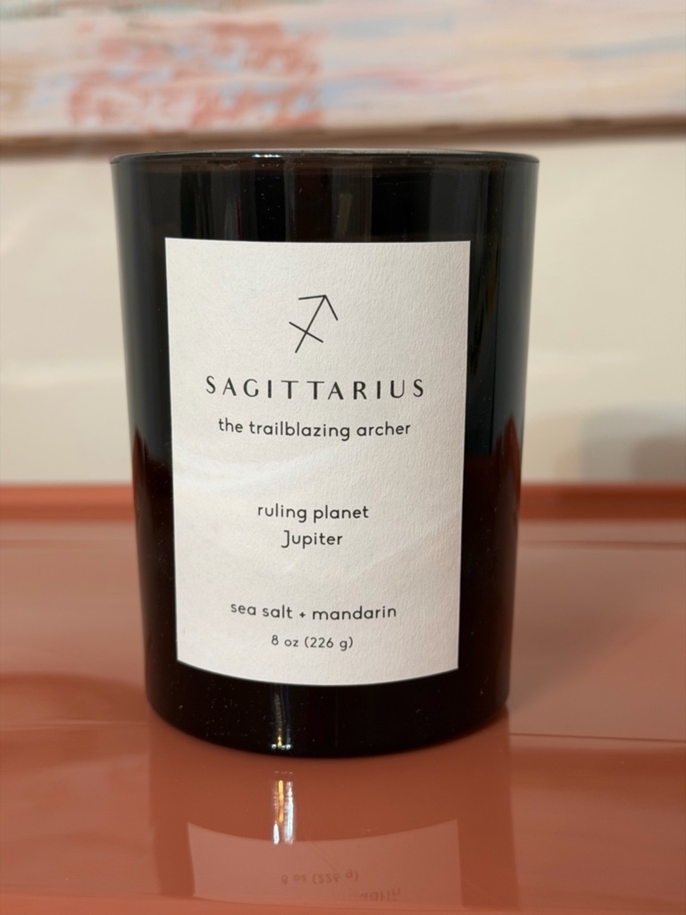 Threshold Sagittarius Sea Salt + Mandarin Candle - Black